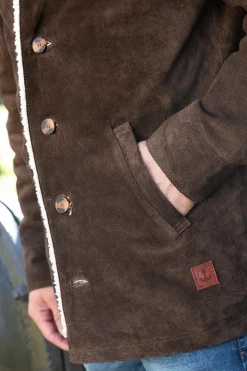 Veste Homme Iron & Resin Caravan Buffalo Suede Jacket Brown