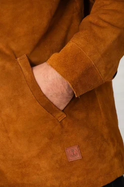 Veste Homme Iron & Resin Caravan Buffalo Suede Jacket Cognac