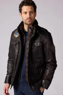 Veste Homme Patrouille De France Battle Dity Dark Brown