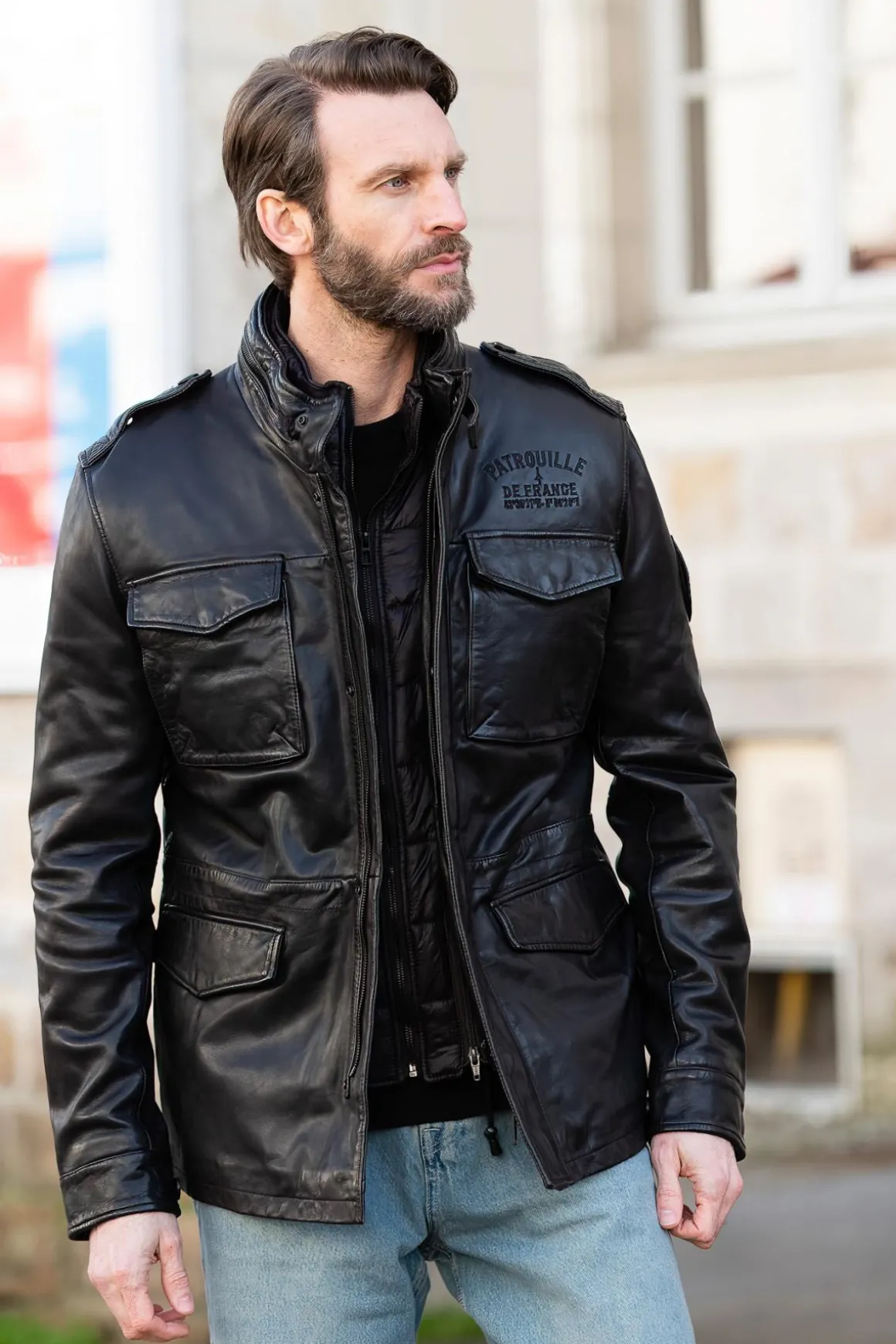 Veste Homme Patrouille De France Sergent Dity Brown