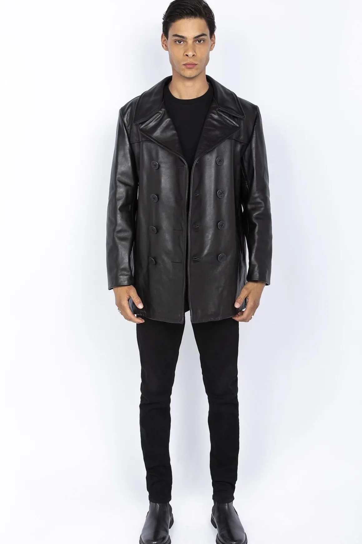 Veste Homme Schott Caban Cuir 140