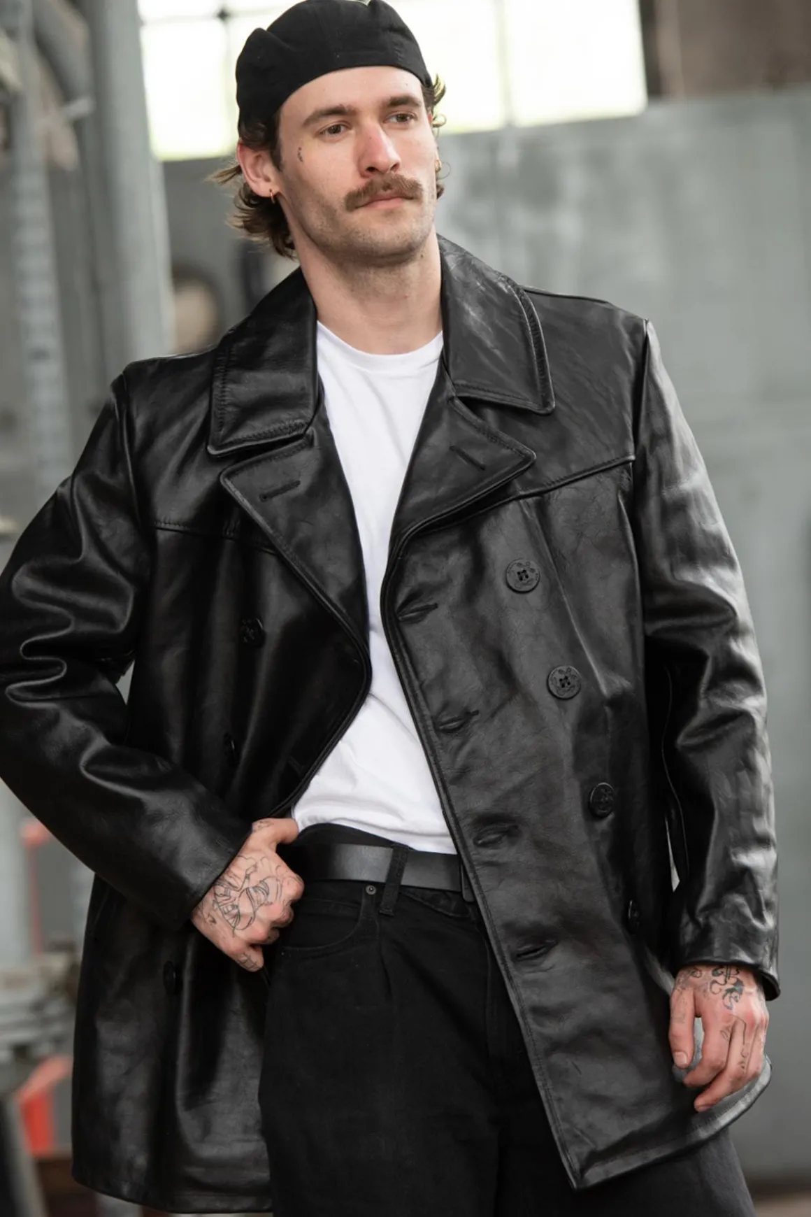 Veste Homme Schott Caban Cuir 140