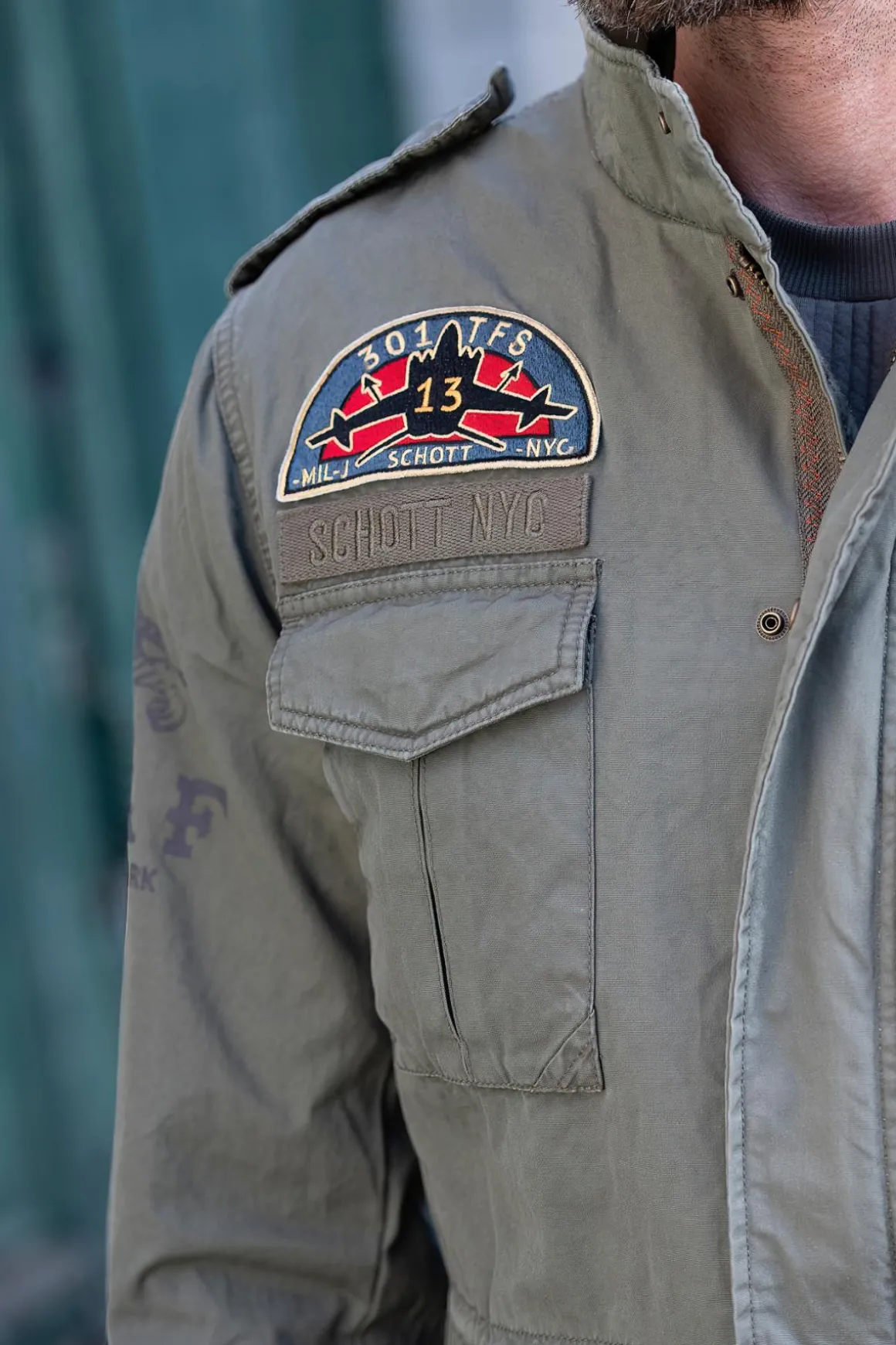 Veste Homme Schott Darden Kaki