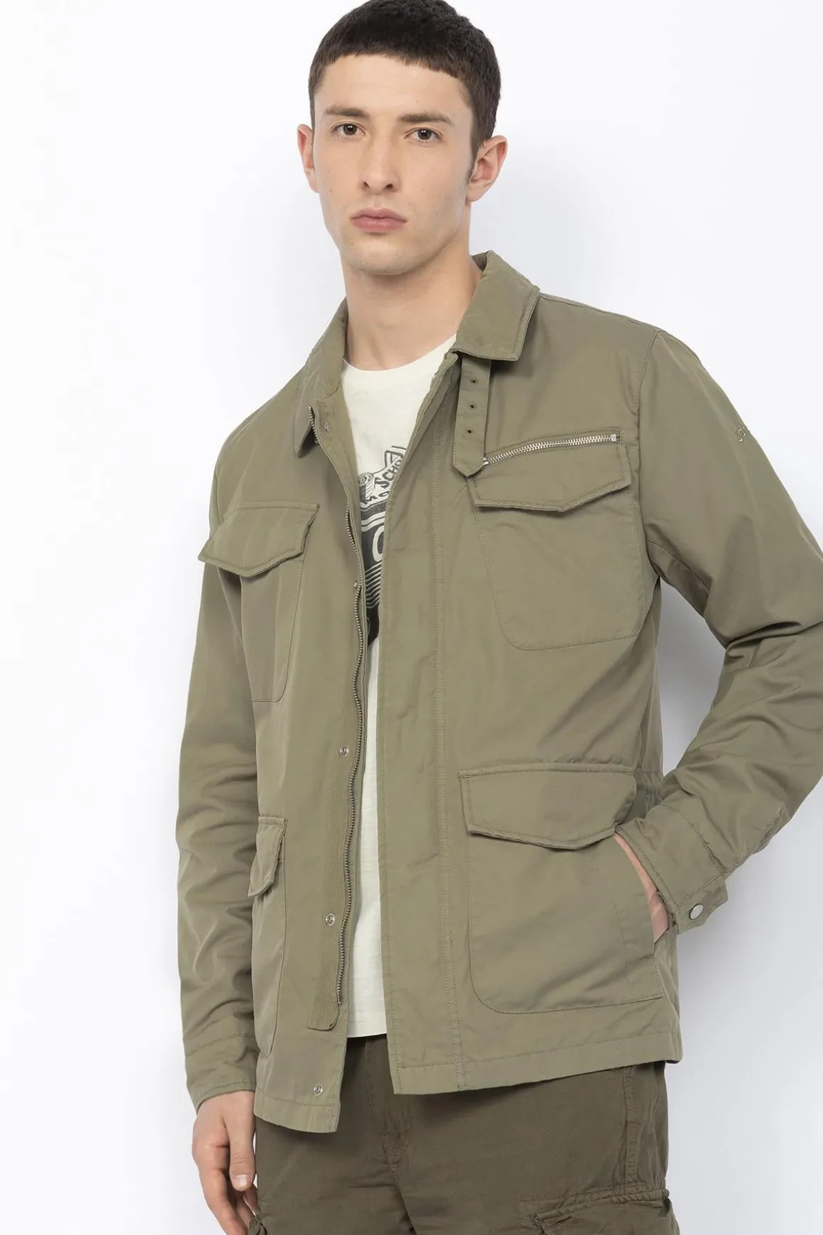 Veste Homme Schott Flint Sage Kaki