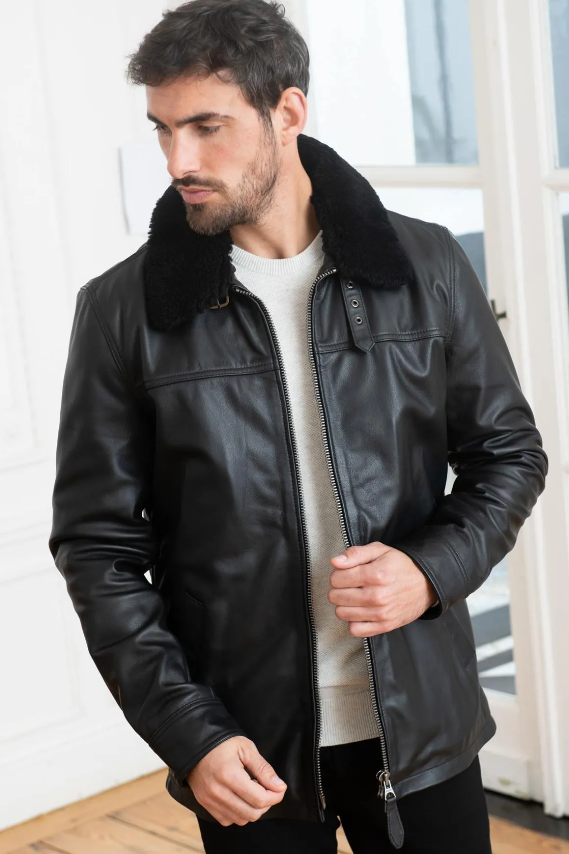 Veste Homme Schott Lcmaine Black