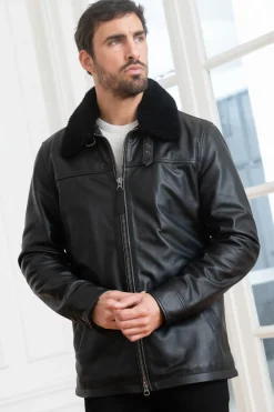 Veste Homme Schott Lcmaine Black