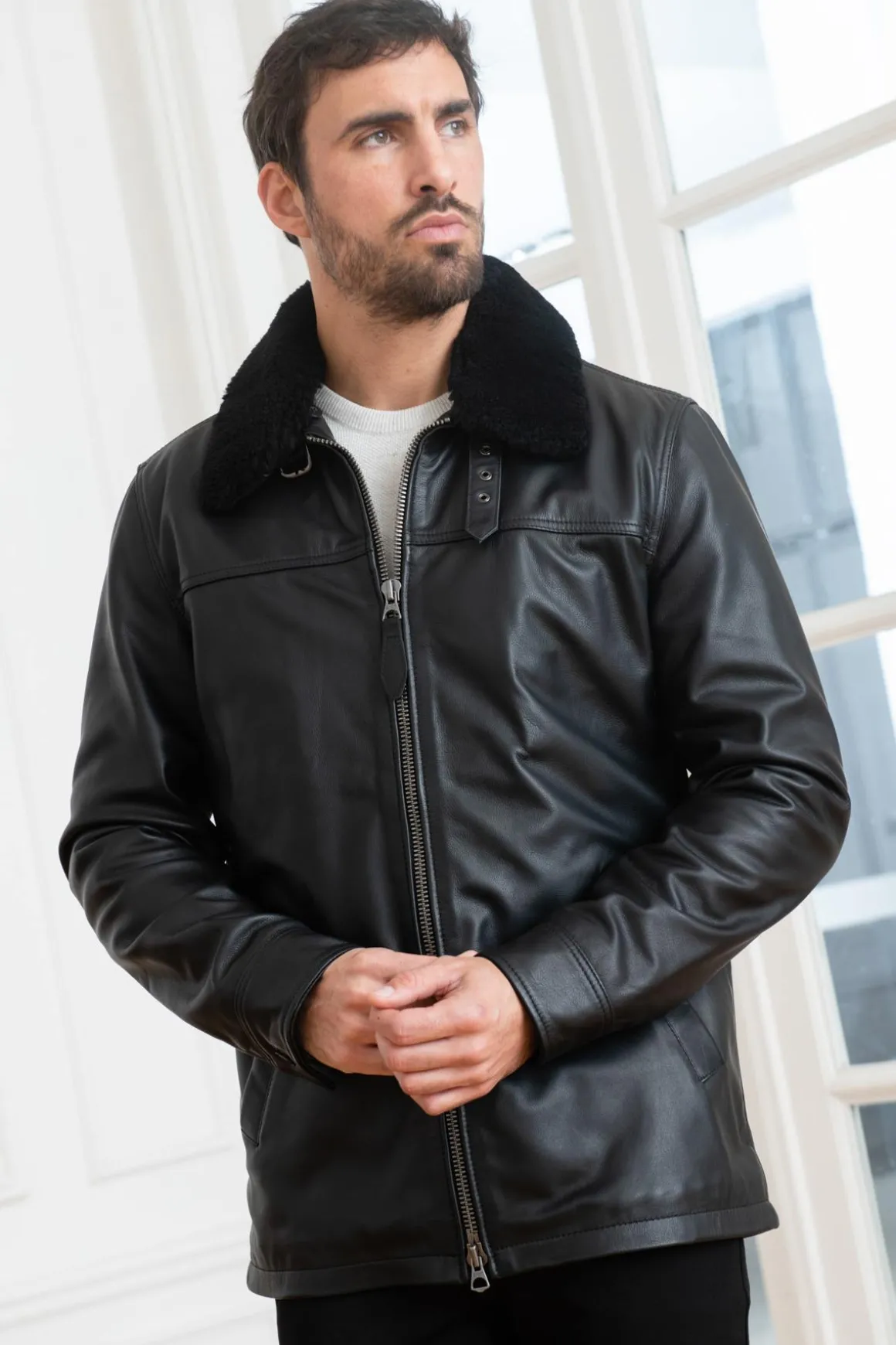 Veste Homme Schott Lcmaine Black