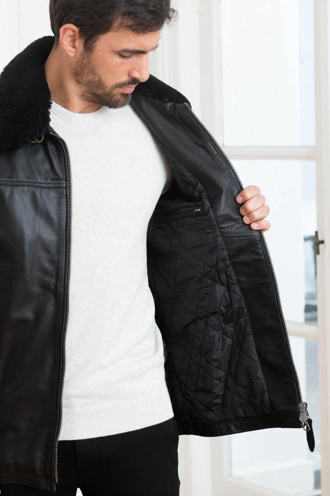 Veste Homme Schott Lcmaine Black