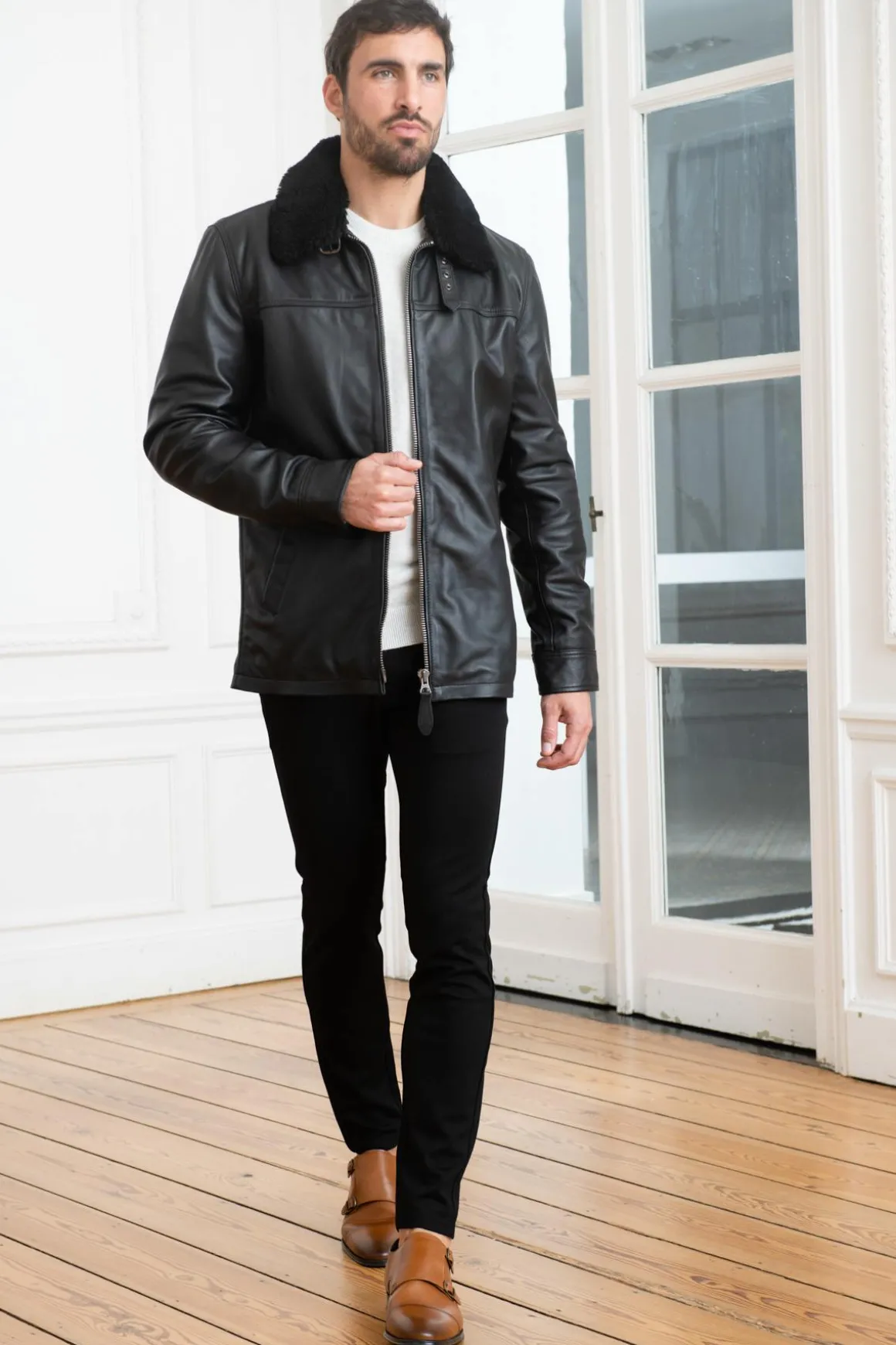 Veste Homme Schott Lcmaine Black