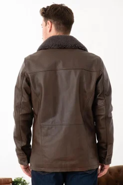Veste Homme Schott Lcmaine Brown