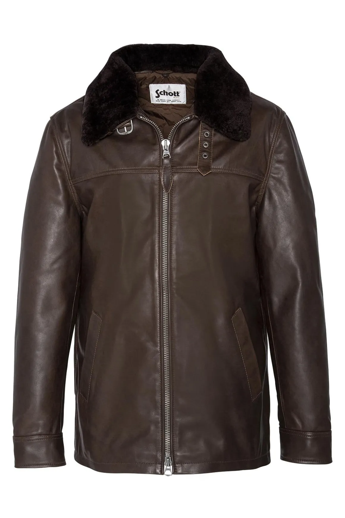 Veste Homme Schott Lcmaine Brown