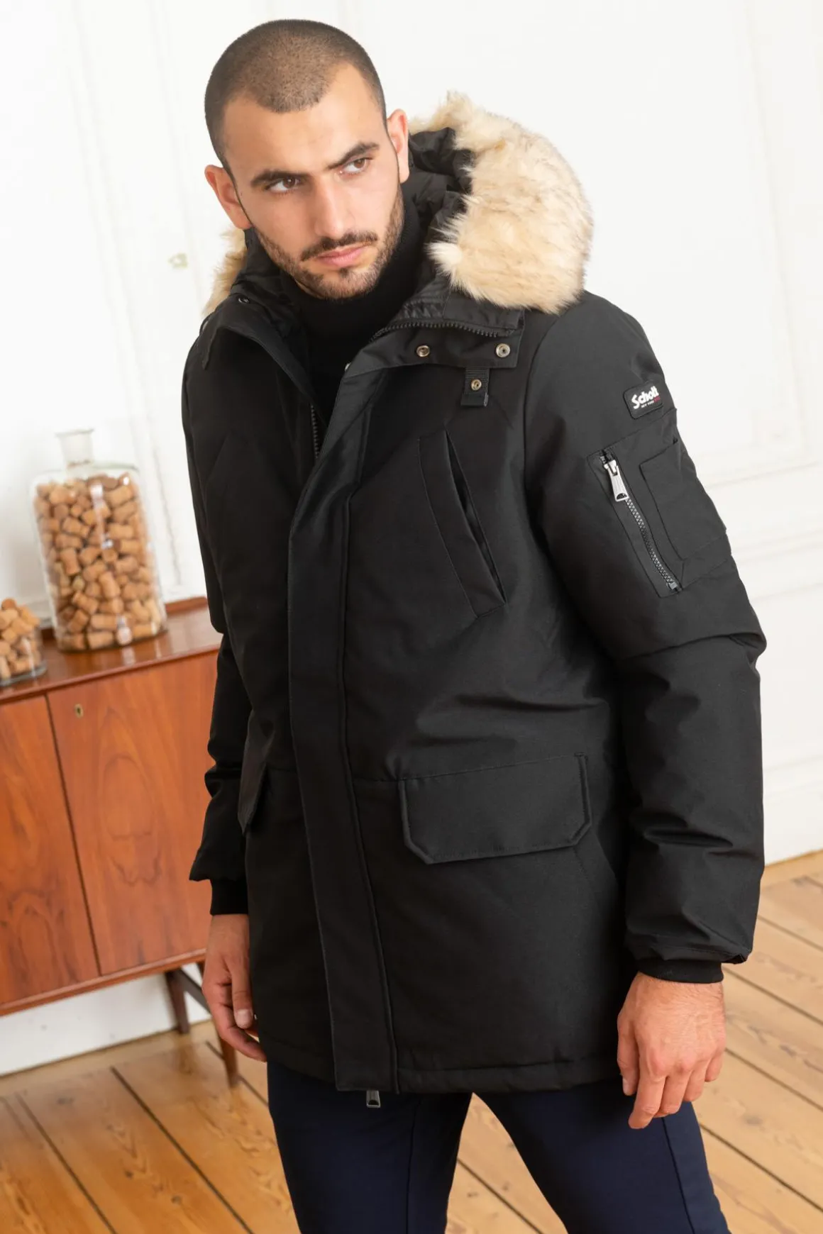 Veste Homme Schott Nelson20 Black