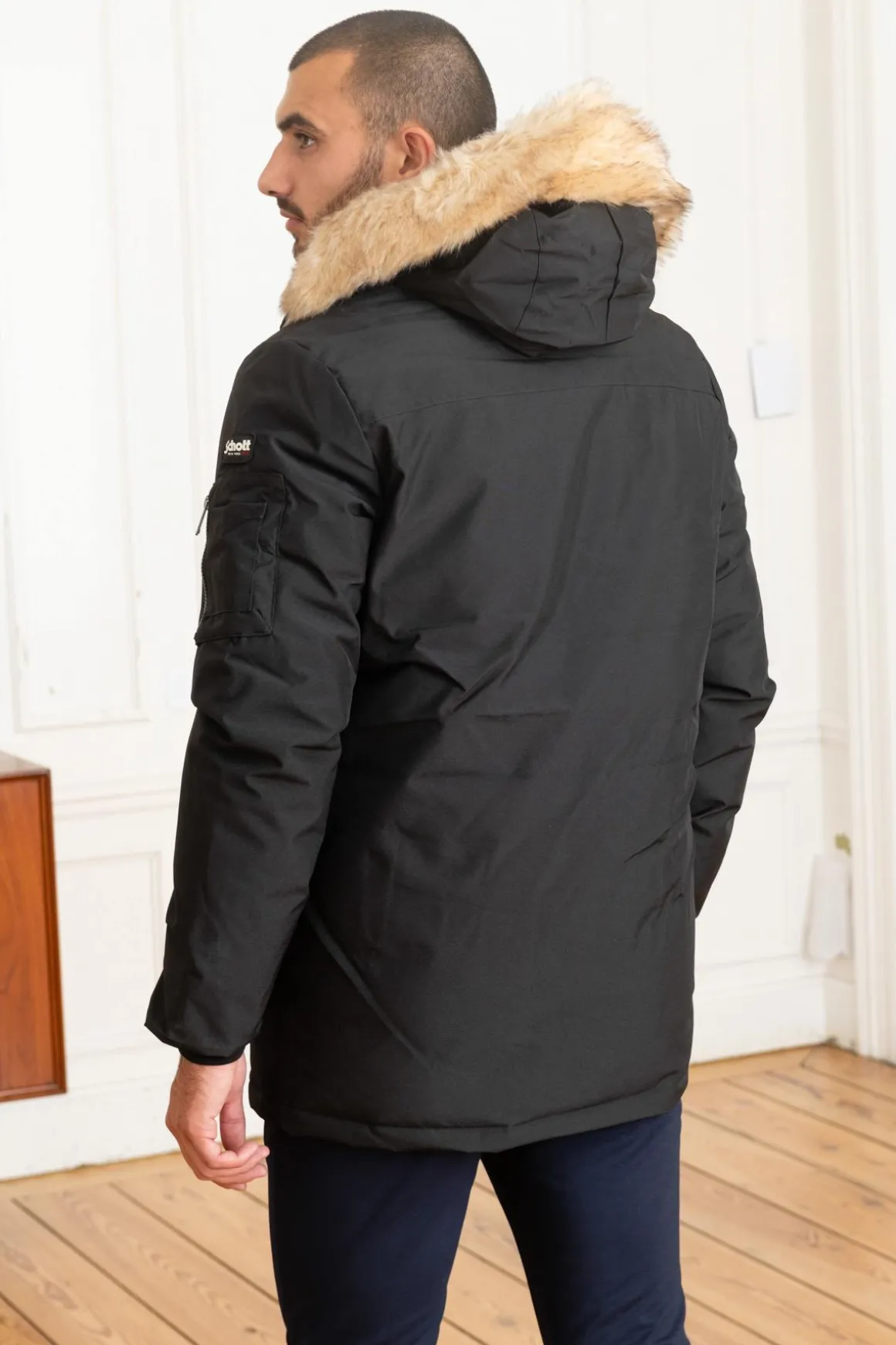 Veste Homme Schott Nelson20 Black