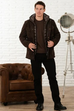 Veste Homme The Jack Leathers Radar + Tri Seasons Bonded Suede Moka