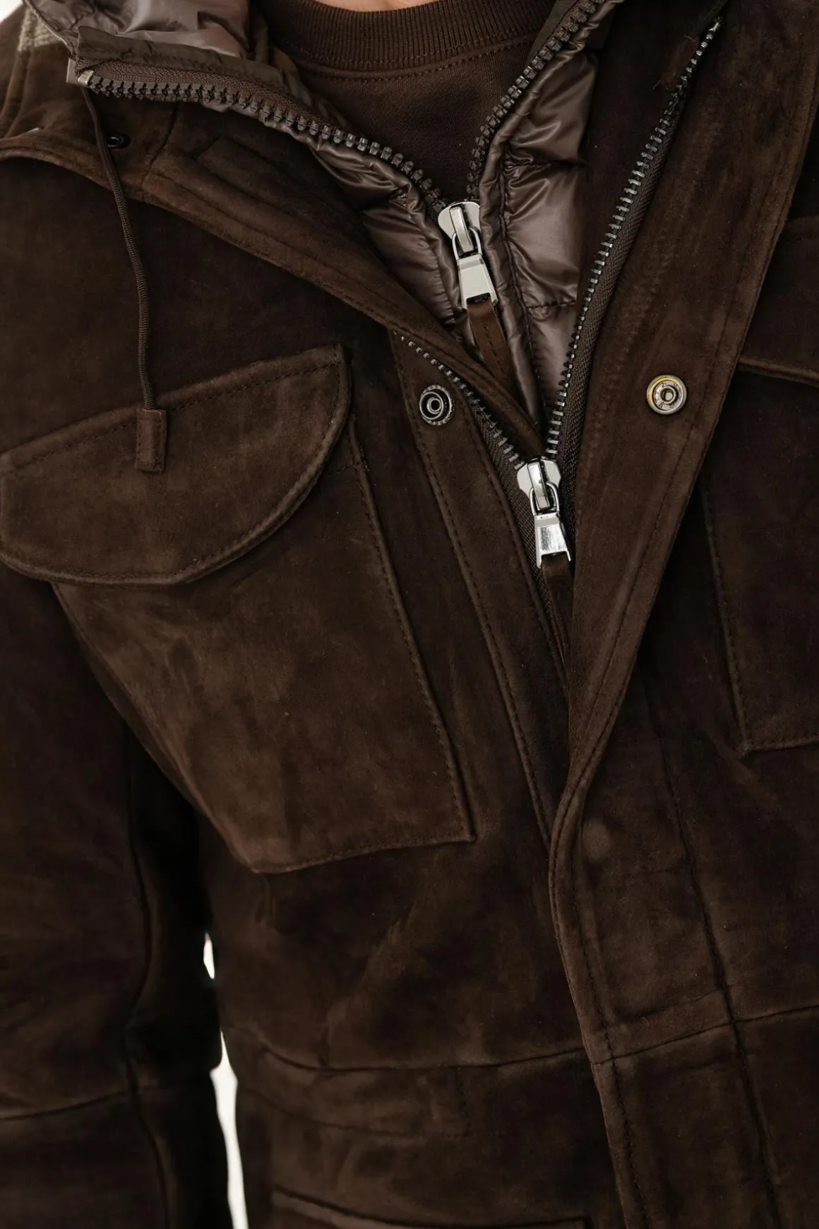 Veste Homme The Jack Leathers Radar + Tri Seasons Bonded Suede Moka