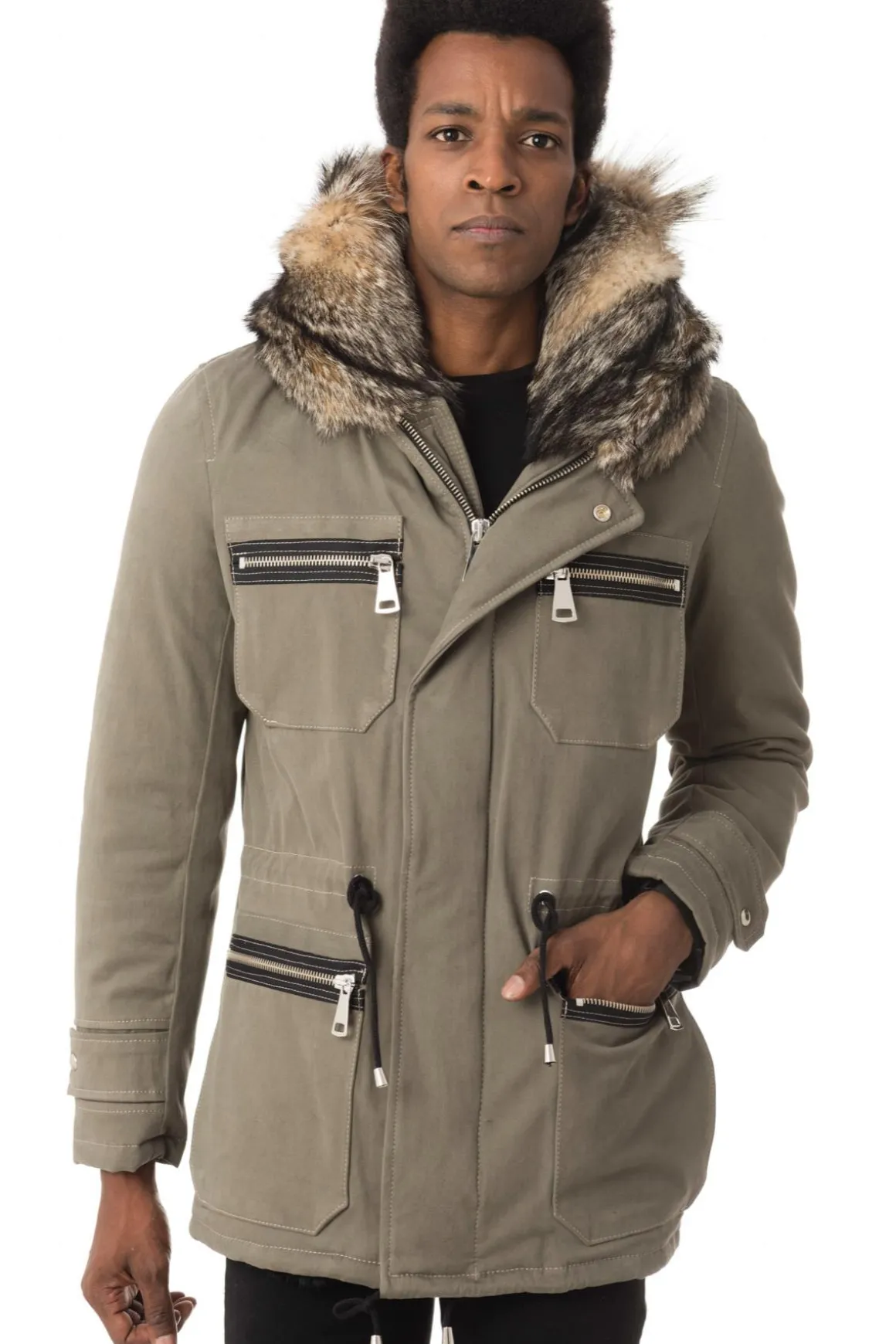 Veste Homme Wild Arctic By Flo & Clo Robin Tex + Fur Verde